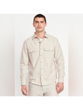 Old Navy Western Pearl Snap Rodeo Flannel Shirt Business Casual Large Tall NWT